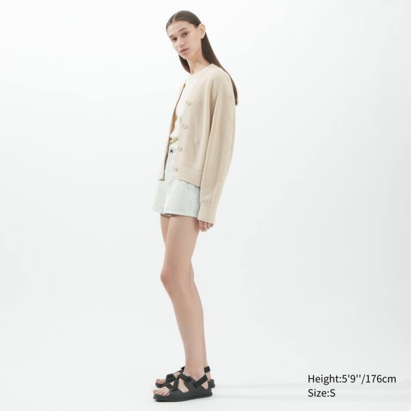 Uniqlo U Costine Cardigan Beige | VTMQFY057