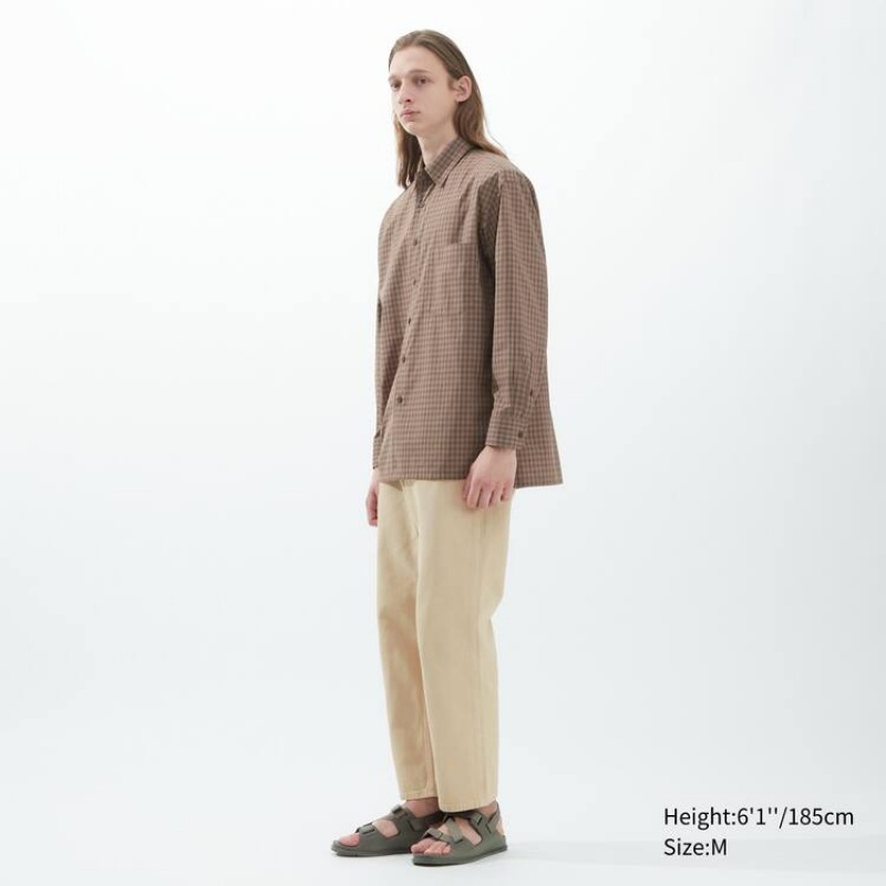 Uniqlo U Oversized Checked Casual Camicie Grigie | UBQZIO402