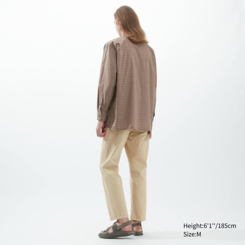 Uniqlo U Oversized Checked Casual Camicie Grigie | UBQZIO402