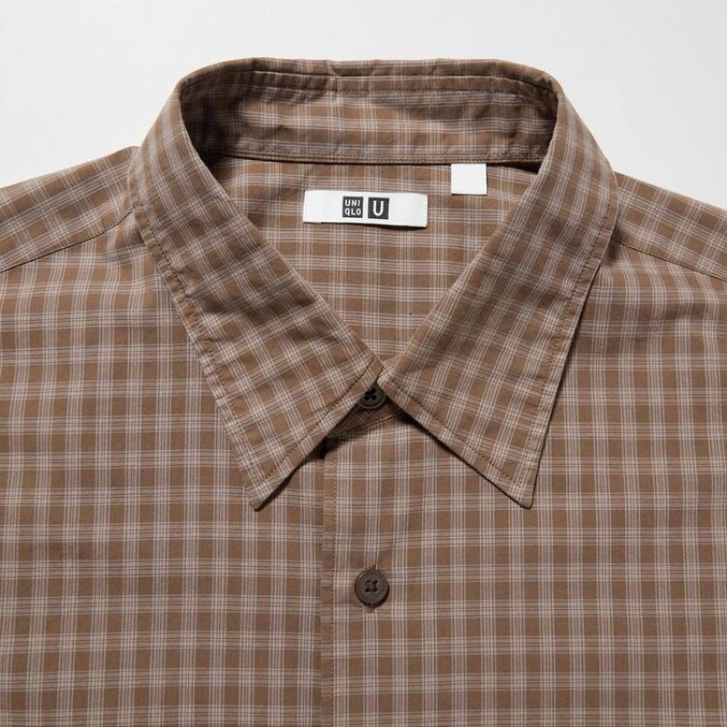 Uniqlo U Oversized Checked Casual Camicie Grigie | UBQZIO402