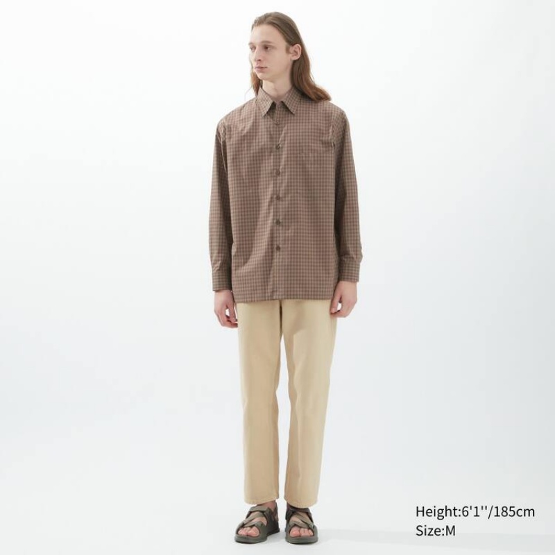 Uniqlo U Oversized Checked Casual Camicie Grigie | UBQZIO402