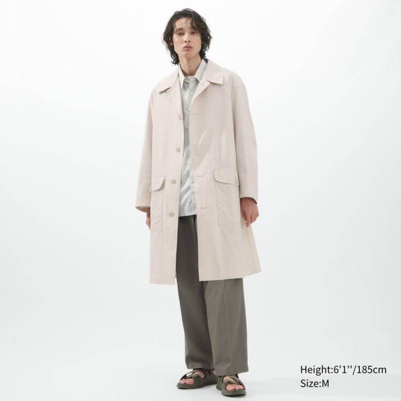 Uniqlo U Oversized Single Breasted Cappotti Bianche | MNRSLV184