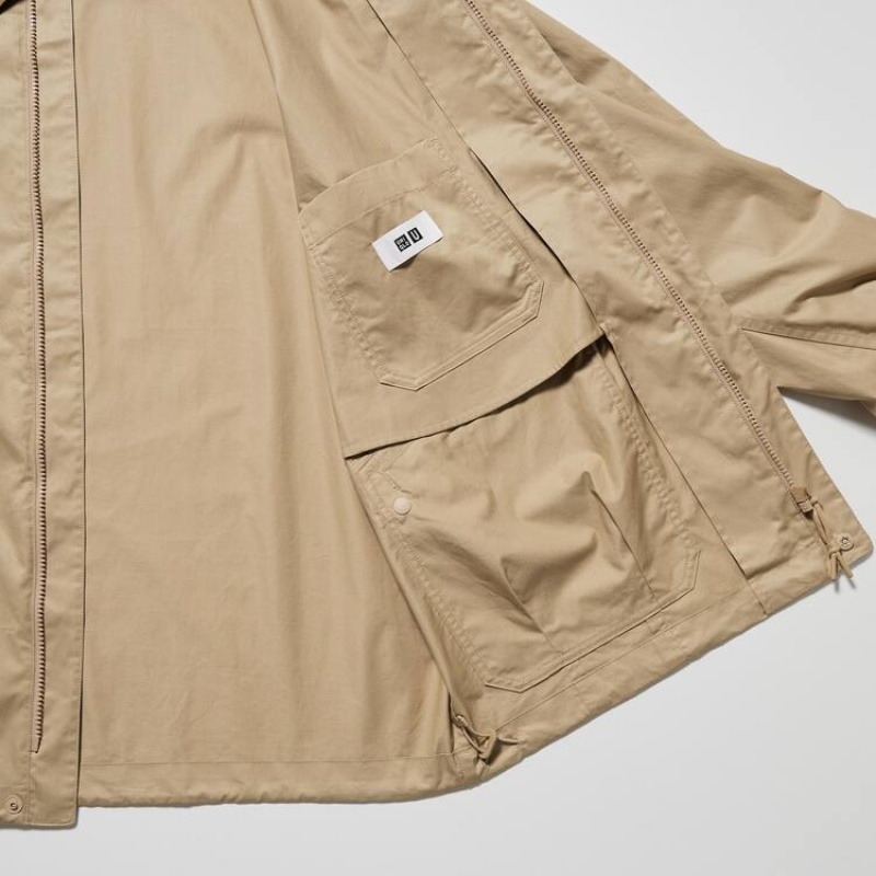 Uniqlo U Oversized Utility Giacche Beige | ZARQHE139