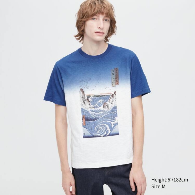 Uniqlo Ukiyo-e Archive Ut Grafica Magliette Blu | YXLCVO827