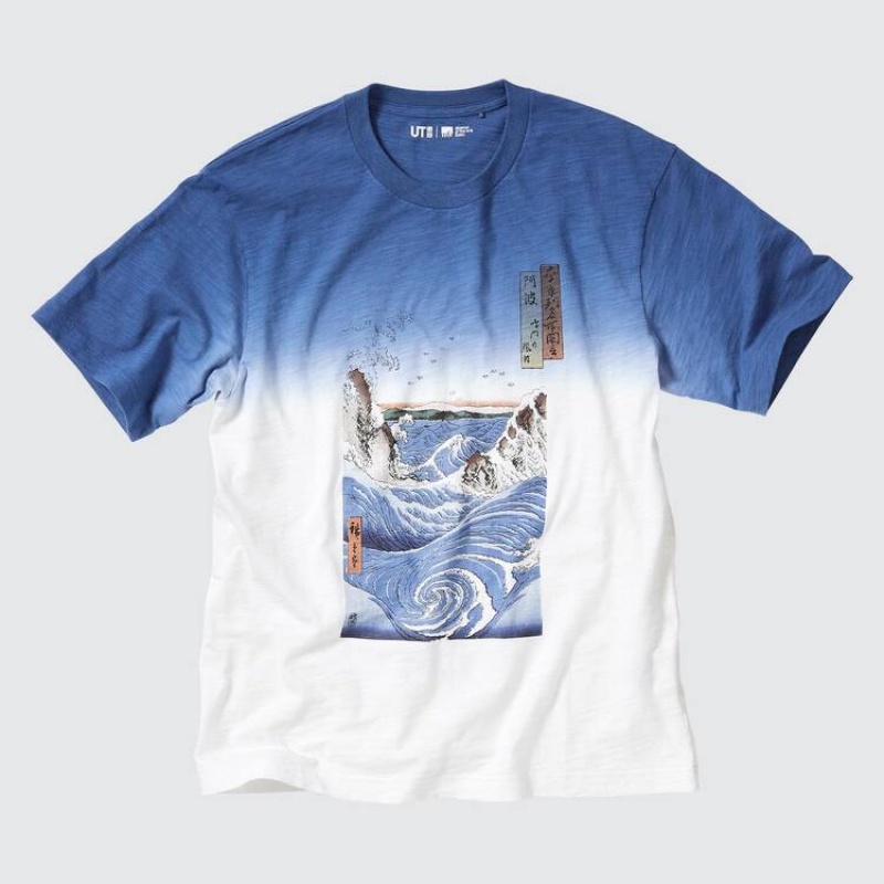 Uniqlo Ukiyo-e Archive Ut Grafica Magliette Blu | YXLCVO827