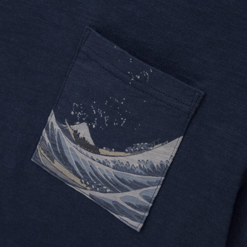 Uniqlo Ukiyo-e Archive Ut Grafica Magliette Blu Marino | JGXFEK048