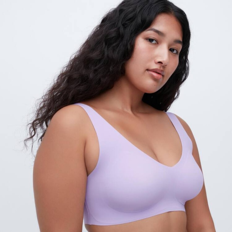 Uniqlo Ultra Relax Wireless Reggiseni Viola | LQIHNK405