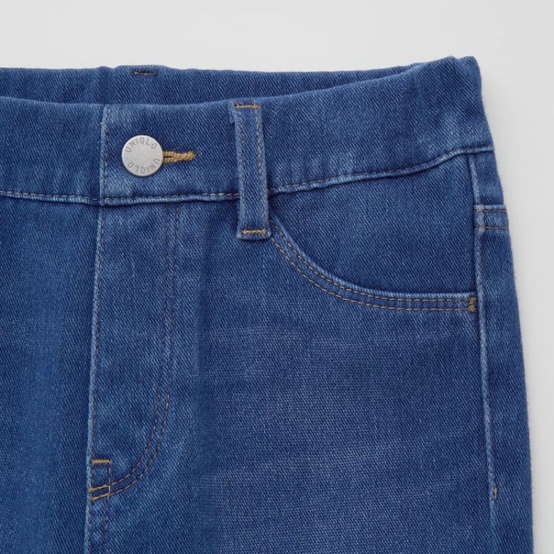 Uniqlo Ultra Stretch Denim (2021 Season) Pantaloni Ragazza Blu | VSXTCR890