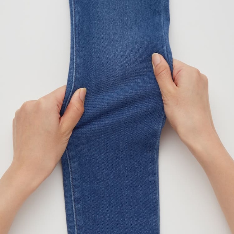 Uniqlo Ultra Stretch Denim (2021 Season) Pantaloni Ragazza Blu | VSXTCR890