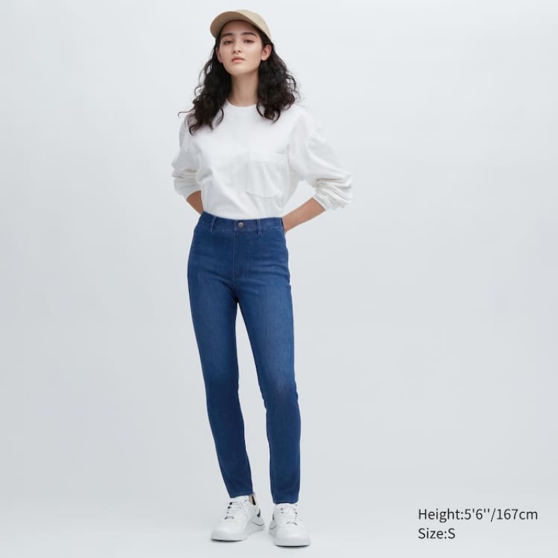 Uniqlo Ultra Stretch Denim Pantaloni Blu | SCHXIZ370