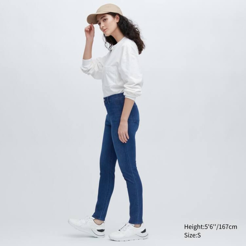 Uniqlo Ultra Stretch Denim Pantaloni Blu | SCHXIZ370