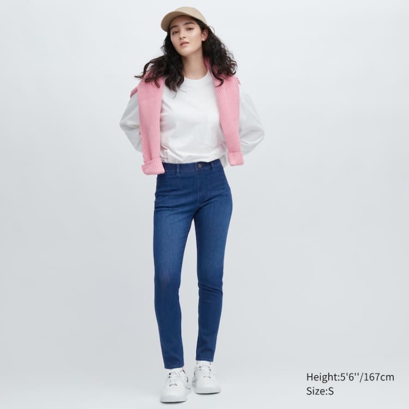 Uniqlo Ultra Stretch Denim Pantaloni Blu | SCHXIZ370