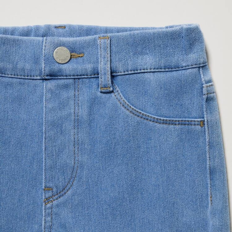 Uniqlo Ultra Stretch Denim (With Back Pockets) Pantaloni Jogger Ragazza Blu | RCNOUX308