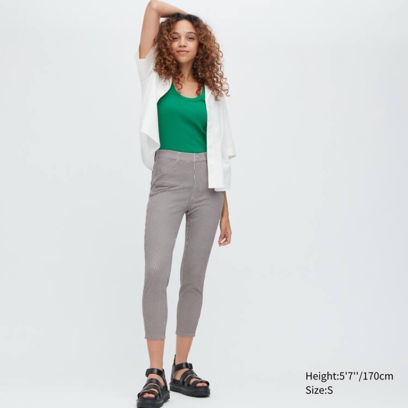 Uniqlo Ultra Stretch High Rise Cropped Leggings Nere | TIMAKU618