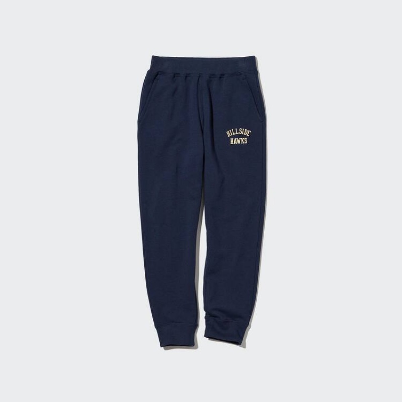 Uniqlo Ultra Stretch Printed Pantaloni Jogger Ragazza Blu Marino | JOHUYS153