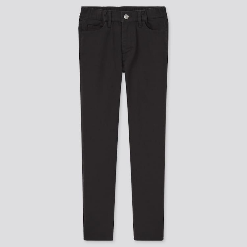 Uniqlo Ultra Stretch Slim Fit (2021 Season) Pantaloni Ragazza Nere | BWPQDJ834