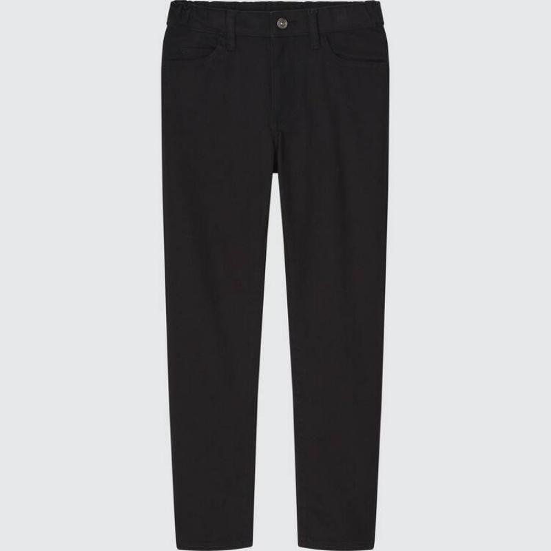 Uniqlo Ultra Stretch Slim Fit Zip Fly (2021 Season) Pantaloni Ragazza Nere | QYMCHZ932