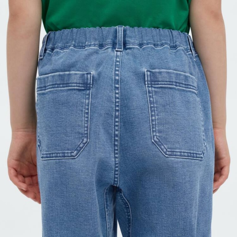 Uniqlo Ultra Stretch Tapered Pantaloni Ragazza Blu | RFEZDQ105