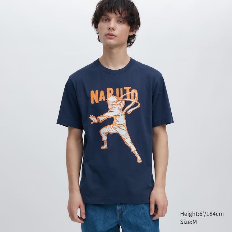 Uniqlo Ut Archive Naruto Grafica Magliette Blu Marino | VLTFEG381