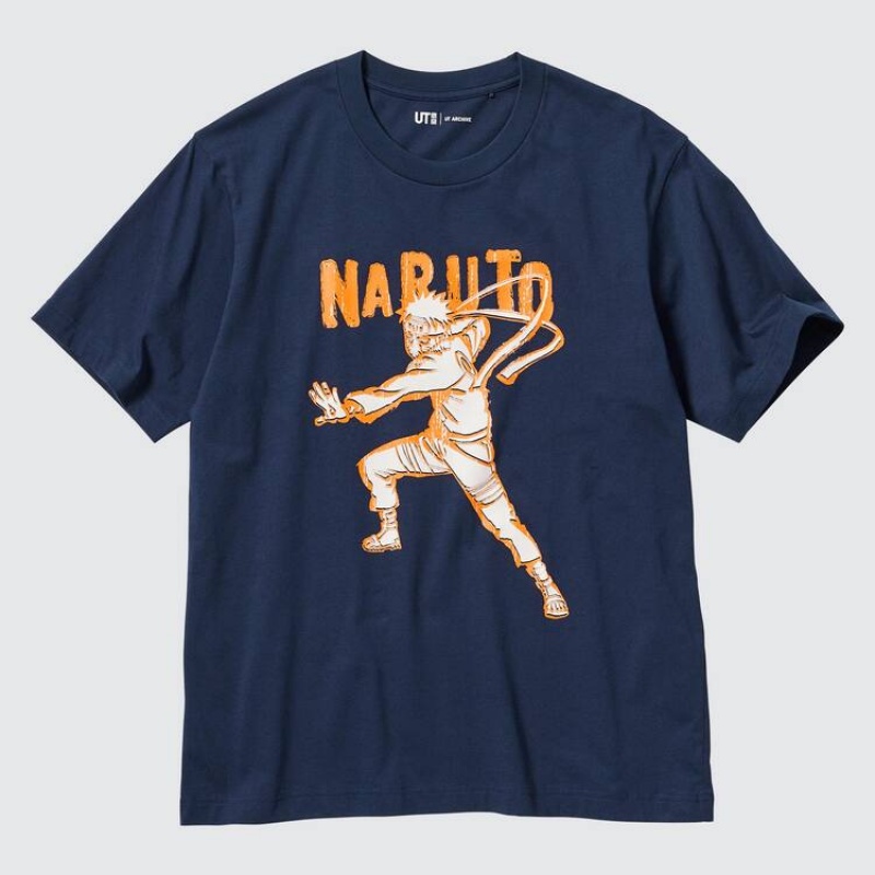 Uniqlo Ut Archive Naruto Grafica Magliette Blu Marino | VLTFEG381