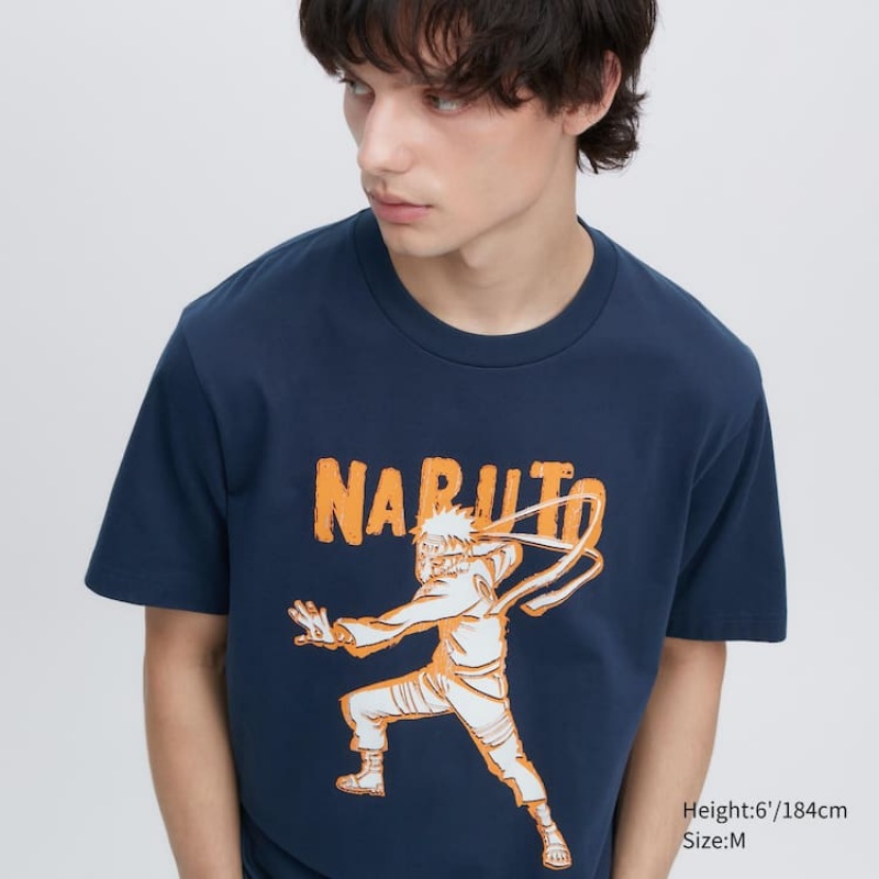 Uniqlo Ut Archive Naruto Grafica Magliette Blu Marino | VLTFEG381