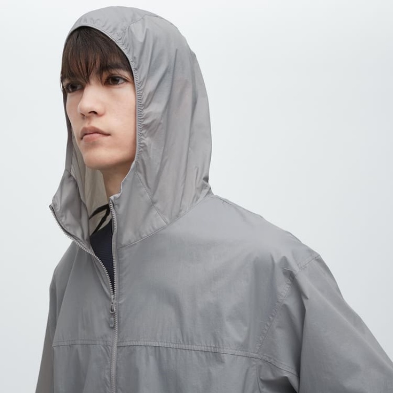 Uniqlo Uv Protection Pocketable Parka Grigie | WNPFMJ280