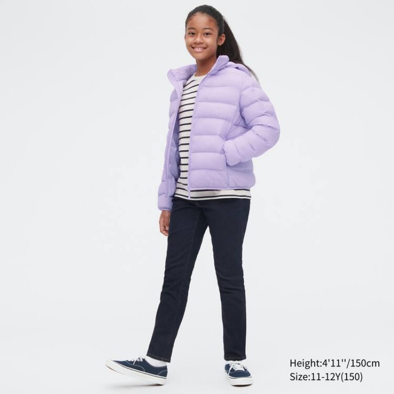 Uniqlo Warm Imbottito Washable Con Cappuccio Parka Ragazza Viola | ACDBLW952