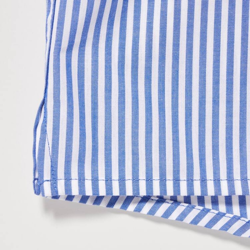 Uniqlo Woven A Strisce Boxer Biancheria Intima Blu | ACIJWH651